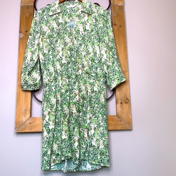 Cabi Leaf Print Midi Wrap Dress - Picture 3 of 9